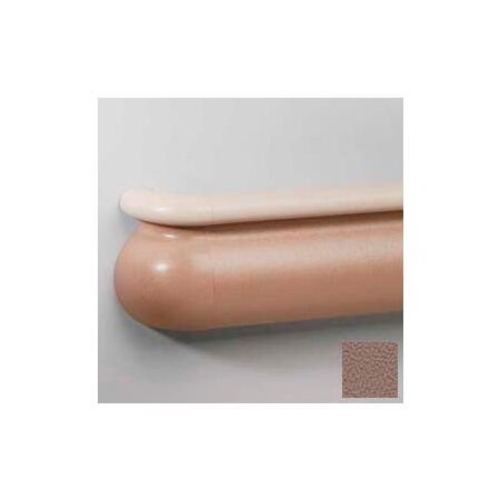Pawling Crescent Series Vinyl Handrail/Crashrail Combination, 5-1/2" High, 12' Long, Cafe Au Lait BR-600V-12-694